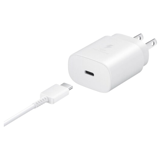Imagen de Samsung Adaptador Original 25W 1M Tipo C Con Cable Blanco
